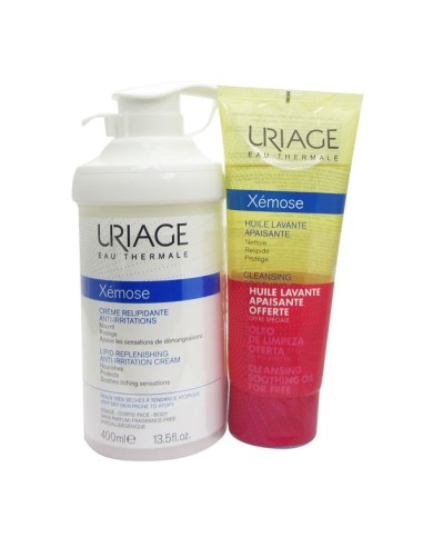 Uriage Xémose Packung Universal Emollient Cream 400ml + Gift Cleansing Oil