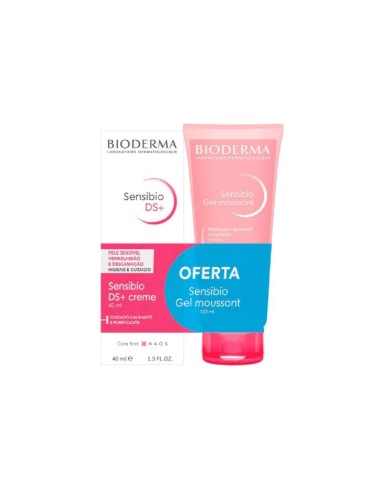 Bioderma Pack Sensibio DS Crème 40ml und Sensibio Gel Moussant 100ml