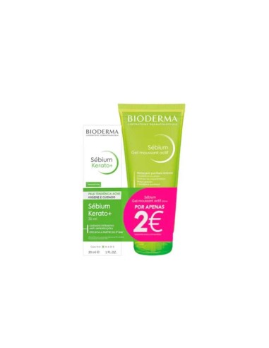 Bioderma Packung Sébium Kerato 30ml und Sébium Gel Moussant Actif 200ml