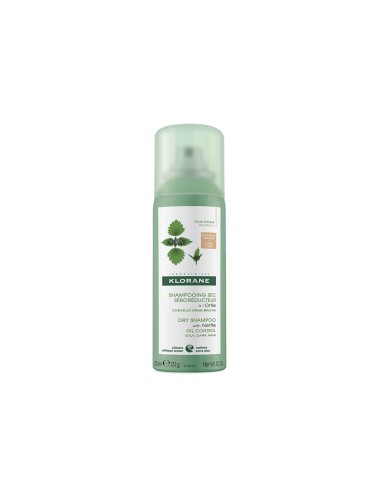 Klorane Dry Shampoo Nettle Oil Control Brown Hair 50ml