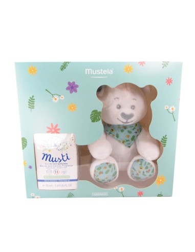 Mustela Musti Pack Alkoholfreies Toilettenwasser + grüner Teddybär 50ml