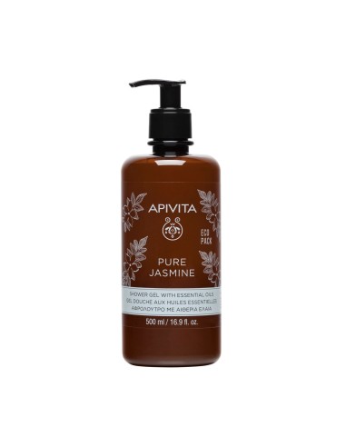 Apivita Pure Jasmine Shower Gel with Essential Oils Ecopack 500ml