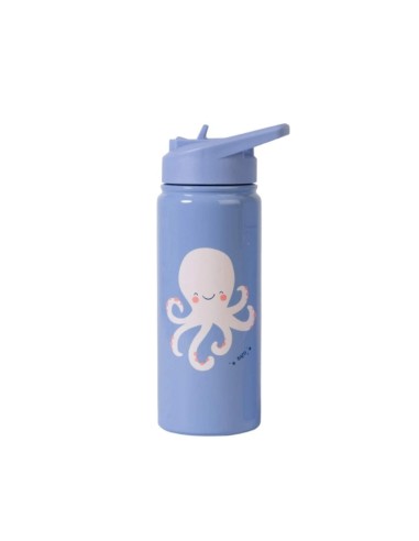 Saro Thermos Bottle with Straw Blue 500ml