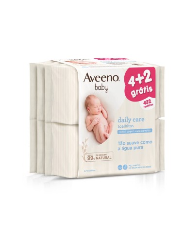 Aveeno Baby Pack Daily Care Baby Wipes 6x 72 Stück