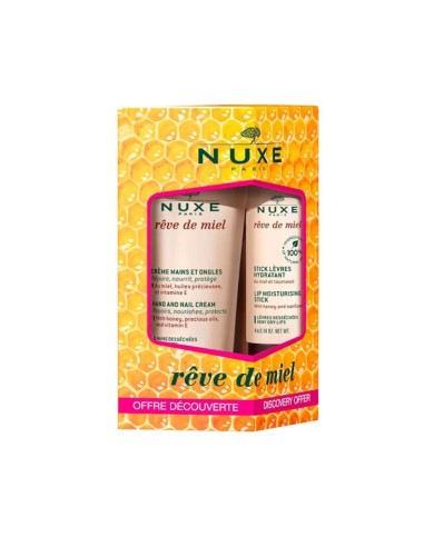 Nuxe Rêve de Miel Pack Hand- und Nagelcreme 30ml + Lip Moisturizing Stick 4gr
