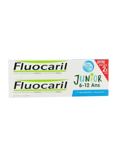 Fluocaril Junior 6 bis 12 Bubble Zahnputzmittel Gel 2x75ml