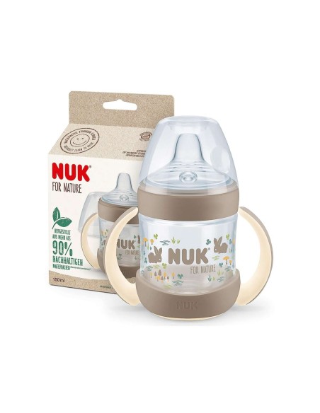 Nuk For Nature Learning Bottle Grey 6m 150ml Nuk For Nature Learning Bottle Grey 6m 150ml