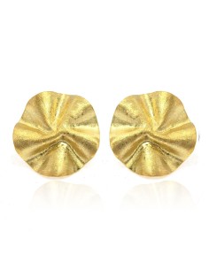 MRIO Inka Seerosen-Ohrringe Silber vergoldet