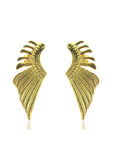 MRIO Inka-Flügel-Ohrringe Vergoldetes Silber