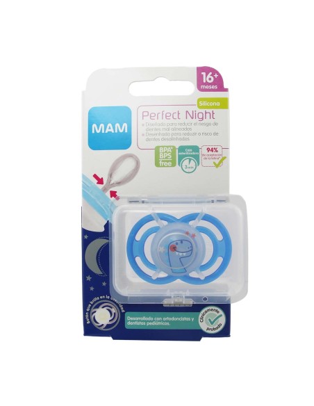 Mam Perfect Night Silikon 16 Monate Blau 1 Stück