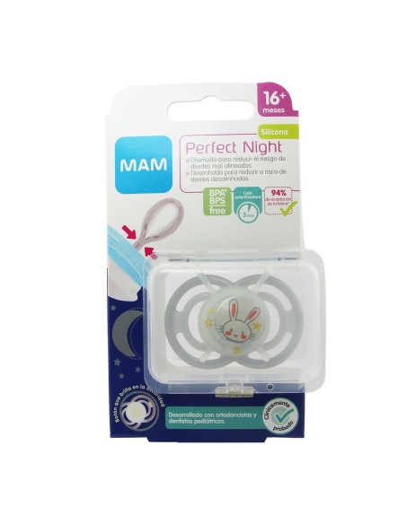 Mam Perfect Night Silikon 16 Monate Grau 1 Stück