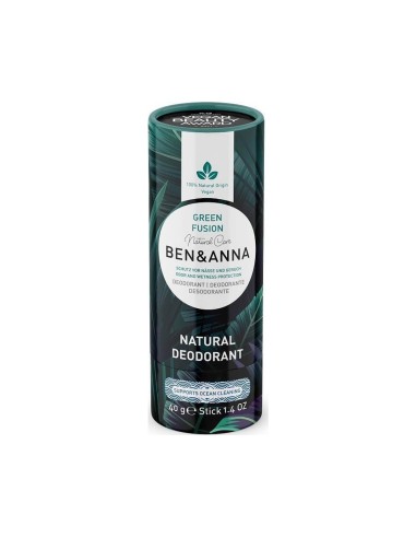 Ben Anna Natural Deodorant Green Fusion Stick Paper Tube 40g