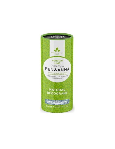 Ben Anna Natural Deodorant Persian Lime Stick Paper Tube 40g