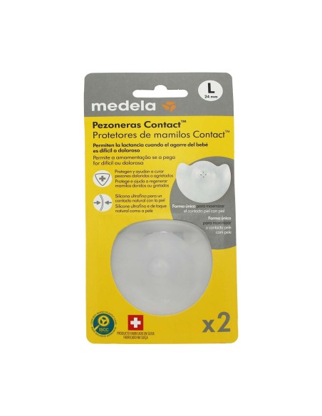 Medela Silikonnippel Kontakt L 24mm x2 Medela Silikonnippel Kontakt L 24mm x2
