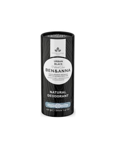 Ben Anna Natural Deodorant Urban Black Stick Papier Tube 40g