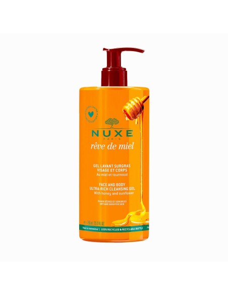 Nuxe Rêve de Miel Nourishing Cleansing Gel für Gesicht und Körper 750ml Nuxe Rêve de Miel Nourishing Cleansing Gel für Gesicht und Körper 750ml