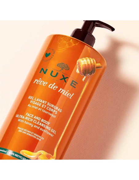Nuxe Rêve de Miel Nourishing Cleansing Gel für Gesicht und Körper 750ml Nuxe Rêve de Miel Nourishing Cleansing Gel für Gesicht und Körper 750ml