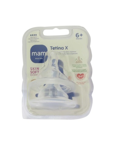 Mam Tetina Silikon 6+ Monate Sehr schneller Fluss x2