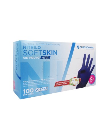 SoftSkin Blue Nitrile Handschuhe Größe S x100 Einheiten