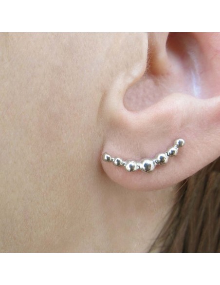 MRio Margot Ohrringe Silber Kugel Bogen