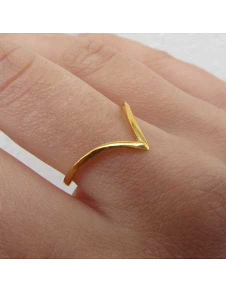 MRIO Classic Verstellbarer Ring Vergoldetes Silber