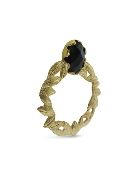 MRIO Klassische Ohrringe Schwarzgold Silber Kranz