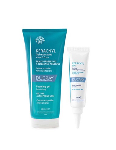 Ducray Keracnyl PP Creme 30ml und Reinigungsgel 200ml