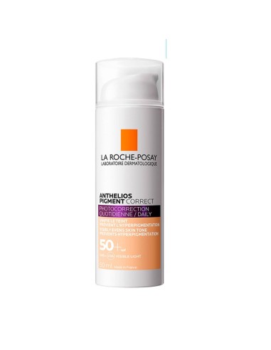 La Roche Posay Anthelios Pigment Correct Photokorrektur Tagescreme mit Farbe SPF50 Heller Farbton 50ml