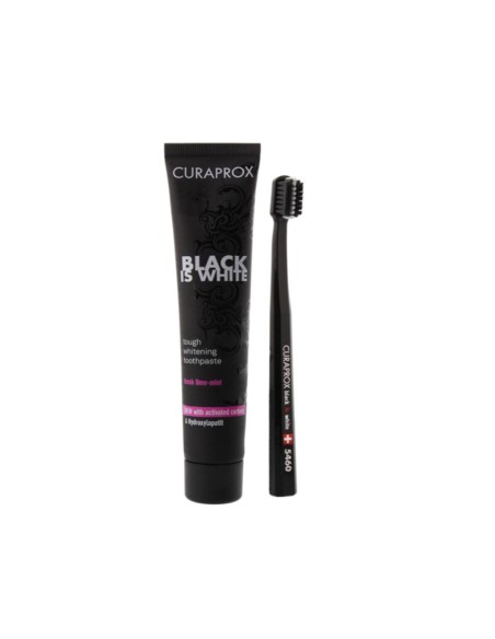 Curaprox Black is White Pack Zahnpasta Zahnbürste Curaprox Black is White Pack Zahnpasta Zahnbürste