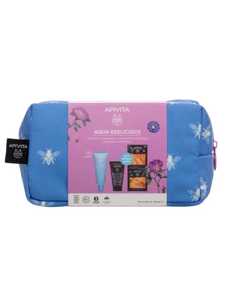 Apivita Aqua Beelicious Health Glow Hydrating Fluid Cream Gift Pouch 40ml Apivita Aqua Beelicious Health Glow Hydrating Fluid Cream Gift Pouch 40ml