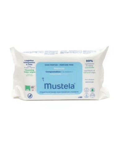 Mustela Reinigungstücher 0% Parfüm 60 Einheiten