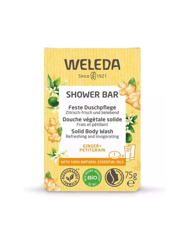 Weleda Feste Duschpflege Ingwer und Petitgrain 75g