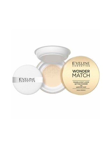 Eveline Cosmetics Wonder Match Transparentes Puder mit Amethyst-Puder 6g