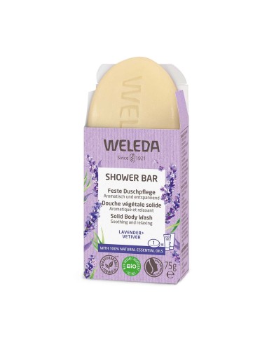 Weleda Feste Duschpflege Lavendel und Vetiver 75g