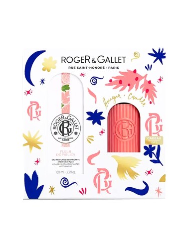 Roger Gallet Pack Fleur de Figuier Duftwasser 100ml und Duftkerze Geschenk