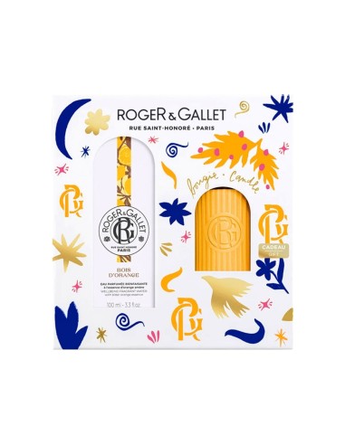 Roger Gallet Pack Bois D'Orange Parfüm Wasser 100ml und Duftkerze Geschenk