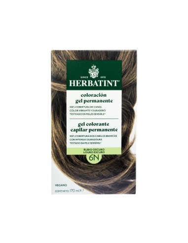 Herbatint Permanent Haarfarbe Gel 6N Dunkelblond 150ml