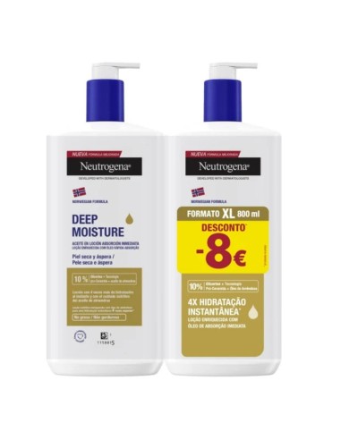 Neutrogena Pack Tiefe Feuchtigkeitspflege Öl in Lotion 2x400ml