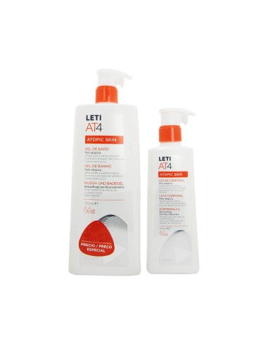 Leti AT-4 Pack Duschgel 750ml + Körpermilch 250ml