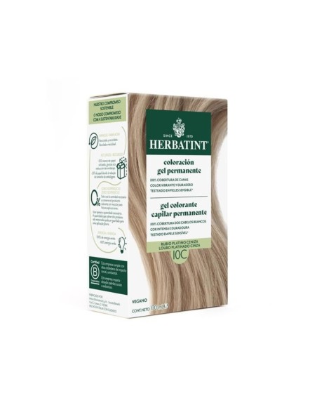 Herbatint Gel Colorante Capilar Permanente 10C Platinblond Grau 170ml Herbatint Gel Colorante Capilar Permanente 10C Platinblond Grau 170ml