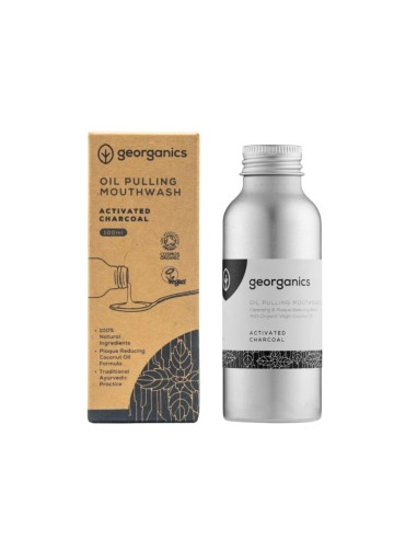 Georganics Mundpflege-Elixier mit Aktivkohle und Bio-Kokosöl 100ml