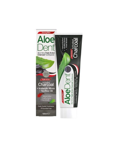 AloeDent Zahnpasta mit Aloe Vera und Aktivkohle 100ml