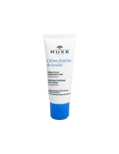 Nuxe Crème Fraîche de Beauté 48 Stunden beruhigende und feuchtigkeitsspendende Rich Cream trockene bis sehr trockene Haut 30ml