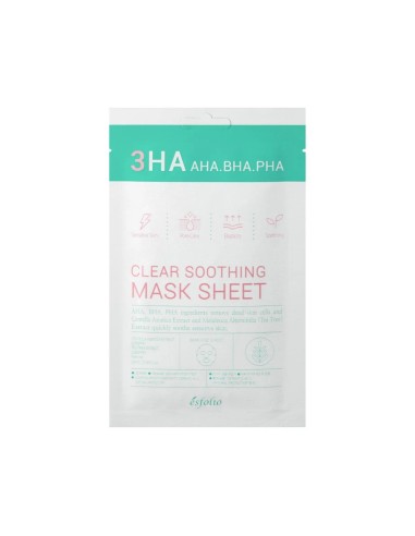 Esfolio 3HA Clear Soothing Mask Sheet Gesichtsmaske 25ml