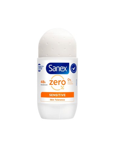 Sanex Zero% Desodorant Roll-On Für Empfindliche Haut 50ml