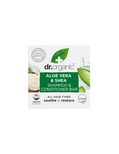 Dr. Organic Aloe Vera und Chia Festes Shampoo und Conditioner 75g