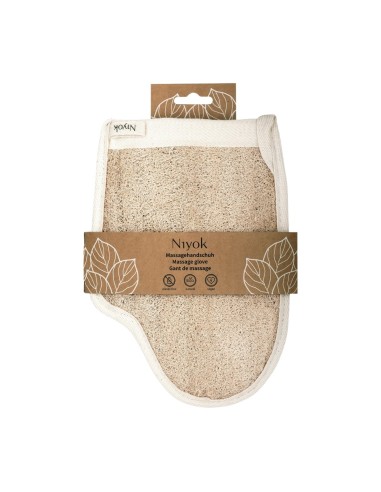 Niyok Massagehandschuh aus Luffa und Baumwolle