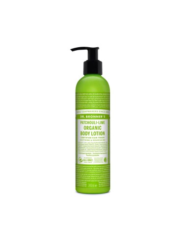 Dr. Bronners Biologische feuchtigkeitsspendende Körperlotion Patchouli und Lima 240ml