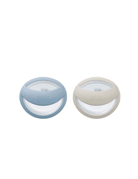 Nuk MommyFeel Silicone Soother 0-9m Blue x2 Nuk MommyFeel Silicone Soother 0-9m Blue x2