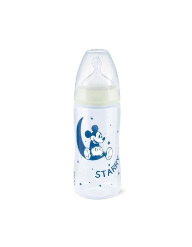 Nuk Erste Wahl Nacht Disney Flasche Silikon Sauger M 6-18m 300ml